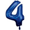 folienballon zahl 4 dunkelblau 86 cm