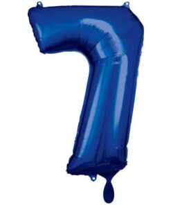 folienballon zahl 7 dunkelblau 86 cm