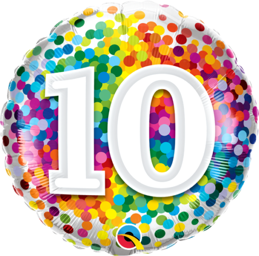 Qualatex Folienballon 10 Happy Birthday 46 cm