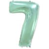 Flexmetal Folienballon Zahl 7 Pastel Mint 102 cm