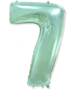 Flexmetal Folienballon Zahl 7 Pastel Mint 102 cm