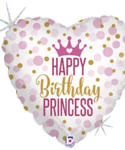 Grabo Folienballon Herz Happy Birthday Princess 46 cm