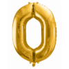 folienballon zahl 0 gold 86 cm