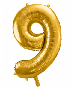 folienballon zahl 9 gold 86 cm