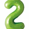 folienballon zahl 2 grün 86 cm
