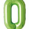 folienballon zahl 0 grün 86 cm