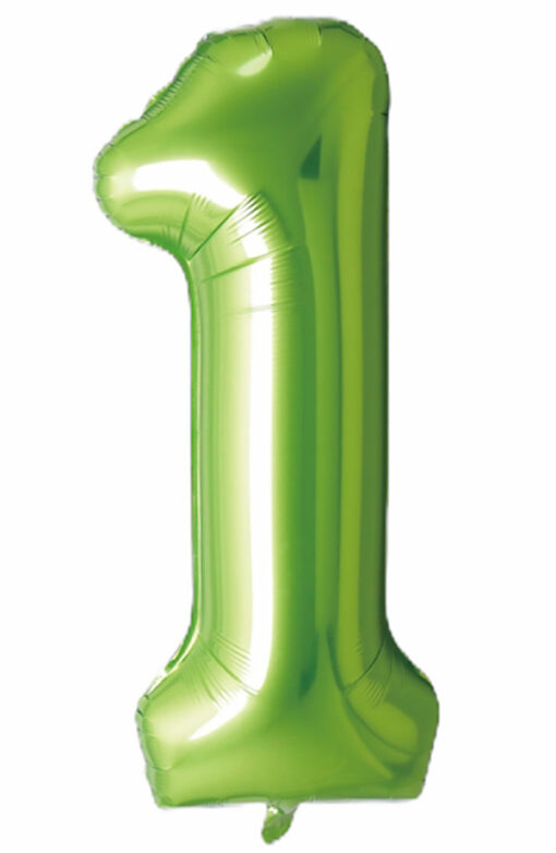 folienballon zahl 1 grün 86 cm