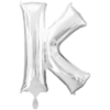 Folienballon Buchstabe K Silber XXL