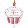 Folienballon Cupcake 1 Birthday 63 cm