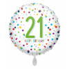 Folienballon 21 Happy Birthday 43 cm