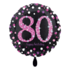 Folienballon 80 Happy Birthday 45 cm