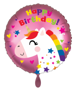 Folienballon Einhorn Happy Birthday 43 cm