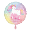 Folienballon Einhorn Birthday Wishes 43 cm