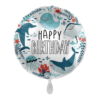Folienballon Meerestiere Happy Birthday 43 cm