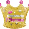 Folienballon Krone Happy Birthday Princess 50 cm