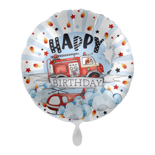 Folienballon Feuerwehr Happy Birthday 43 cm