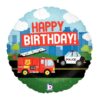 Folienballon Feuerwehr Polizei Happy Birthday 46 cm