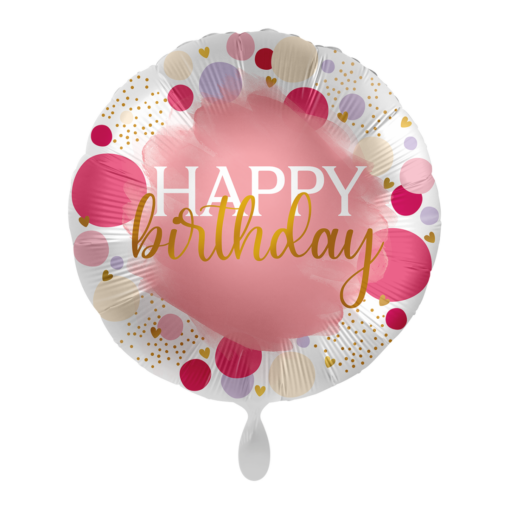 Folienballon Rosa Happy Birthday 43 cm