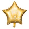 Folienballon Stern Gold Happy Birthday 40 cm