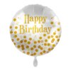 Folienballon Gold Happy Birthday 43 cm