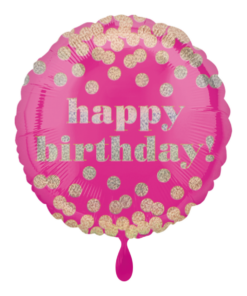 Folienballon Pink Gold Happy Birthday 45 cm