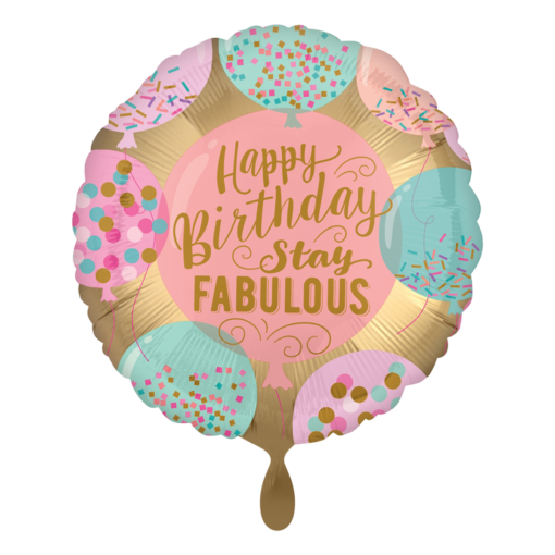 Folienballon Happy Birthday Stay Fabulous 45 cm