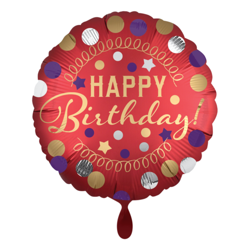 Folienballon Rot Happy Birthday 45 cm
