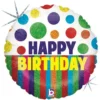 Folienballon Bunt Holographisch Happy Birthday 46 cm