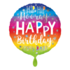Folienballon Regenbogen Happy Birthday 45 cm