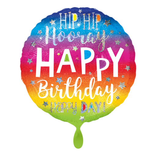 Folienballon Regenbogen Happy Birthday 45 cm