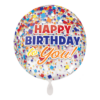 Folienballon Orbz Happy Birthday To You Transparent 40 cm