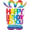 Folienballon Happy Birthday To You mit Standfuß 127 cm