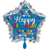 Folienballon Stern Happy Birthday 86 cm
