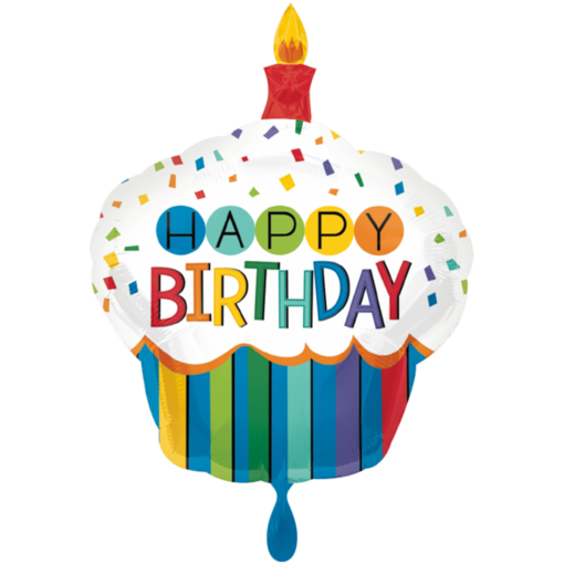 Folienballon Cupcake 91 cm Happy Birthday
