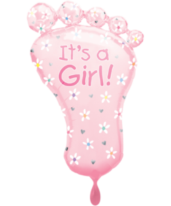 Folienballon It's A Girl Fuß 82 cm