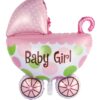 Folienballon Kinderwagen Baby Girl 79 cm