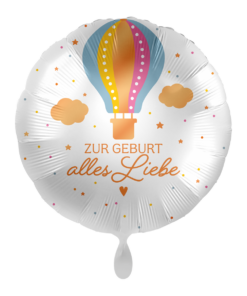 Folienballon Zur Geburt Alles Liebe 43 cm