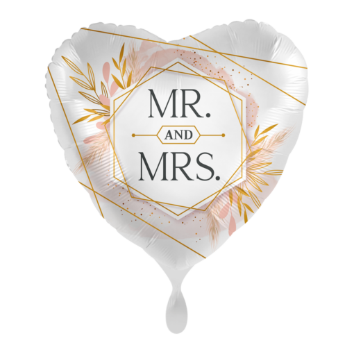 Folienballon Mr and Mrs 43 cm