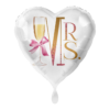 Folienballon Herz Mrs 43 cm