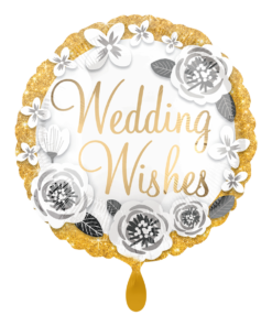 Folienballon Wedding Wishes 45 cm