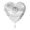 Folienballon Silberne Hochzeit 25 Jahre 43 cm