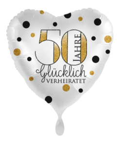 Folienballon 50 Jahre Glücklich Verheiratet 43 cm