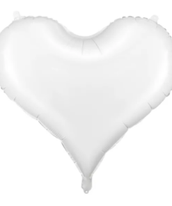 Folienballon Herz Weiß Satin 61 cm