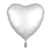 Folienballon Herz Weiß 43 cm