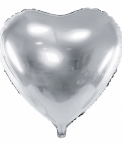 Folienballon Herz Silber 61 cm