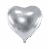 Folienballon Herz Silber 45 cm