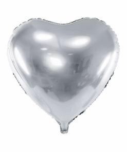 Folienballon Herz Silber 45 cm