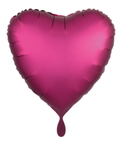 Folienballon Herz Pink Satin 43 cm