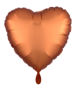Folienballon Herz Orange Satin 43 cm