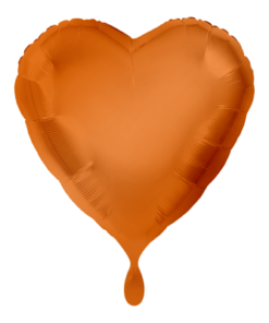 Folienballon Herz Orange 43 cm